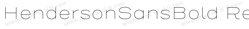HendersonSansBold Regular字体转换